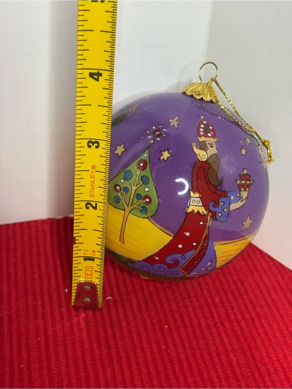 Pier 1 “Li Bien”Three Kings Purple Christmas Ornament